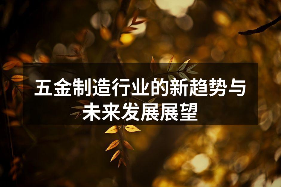 智能化设备助力五金制造